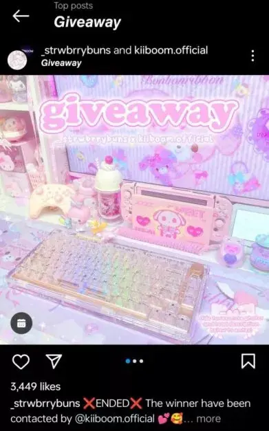 Giveaway instagram ideas