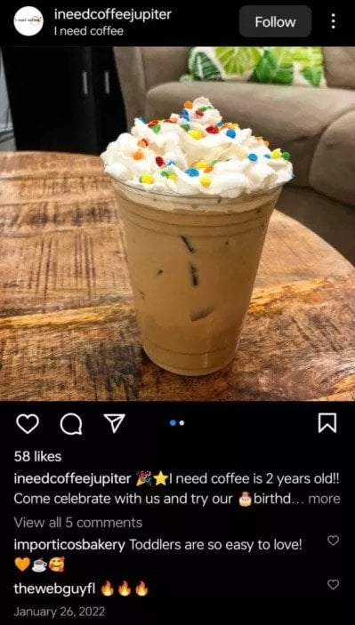 Tarvitsen kahvia Instagram-sijaintiideoita