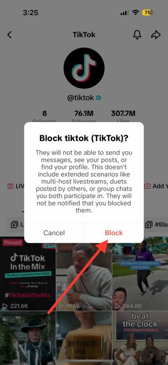 How to block people on TikTok