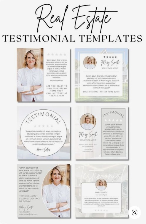 make use of testimonial templates for real estate