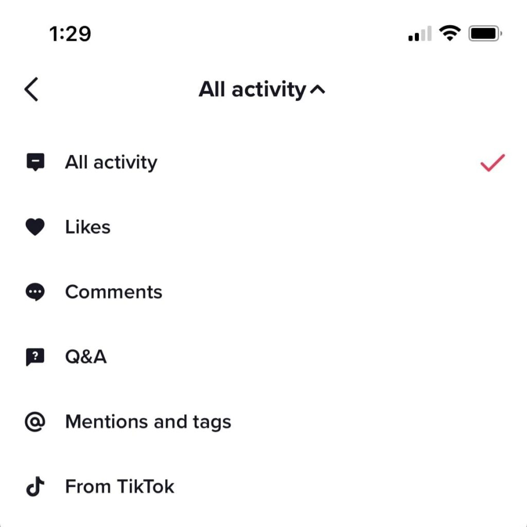 tiktok activity