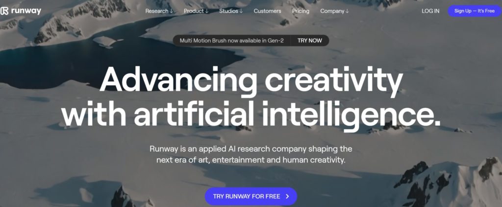 Runway artificial intelligence for art, entertainment and creativity