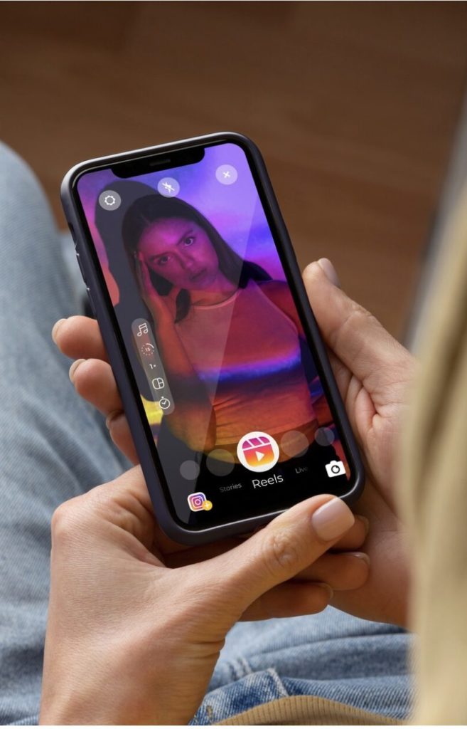 Instagram reel on a smartphone