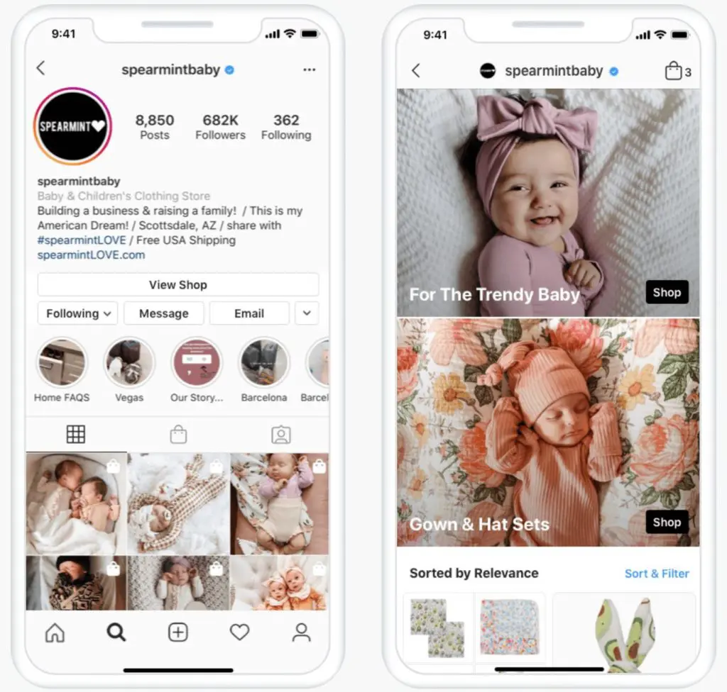 Shopping for baby and children's clothing on Instagram