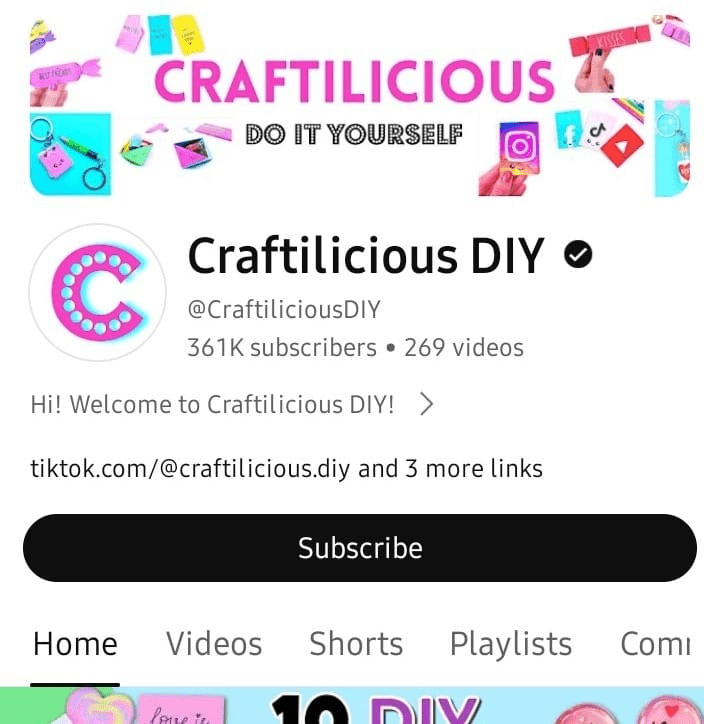 Craftilicious YouTube Channel