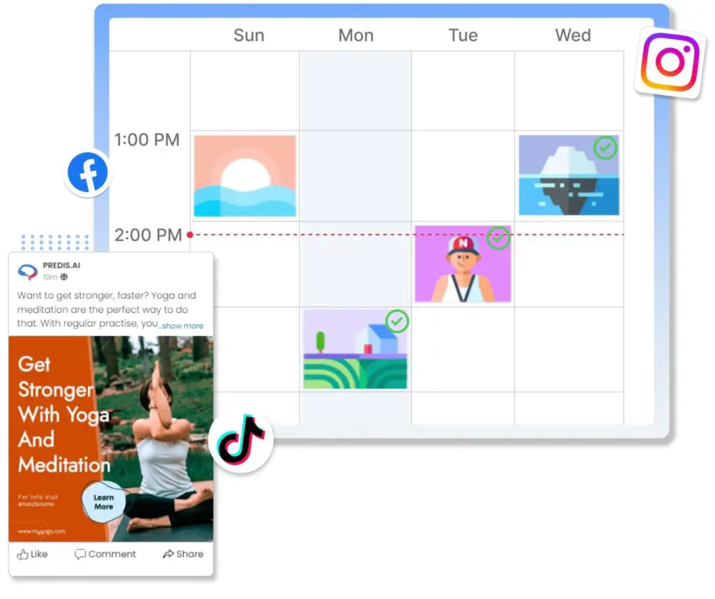 Predis.ai's social media scheduler