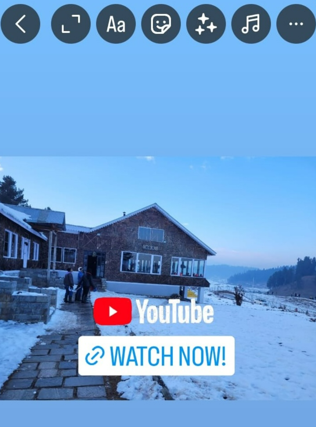 Sharing a YouTube Short's link on Instagram story