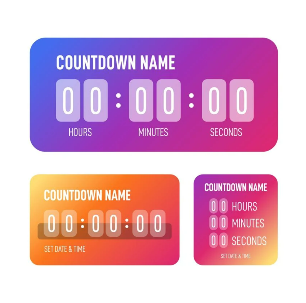 Instagram countdown stickers