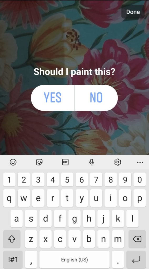 Creating a poll on Facebook story