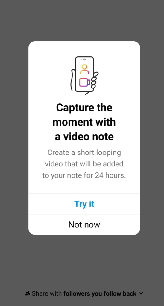Turn on Notes on Instagram on an iPhone