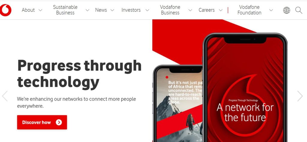 Vodafone- Brand Color Palette