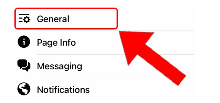 On the Settings Page, click on “General”