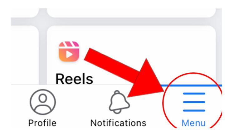 Open Facebook and Click on the 3 horizontal lines at the top