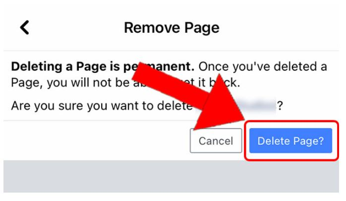 Select “Delete Page”