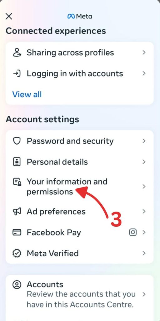 instagram information and permissions