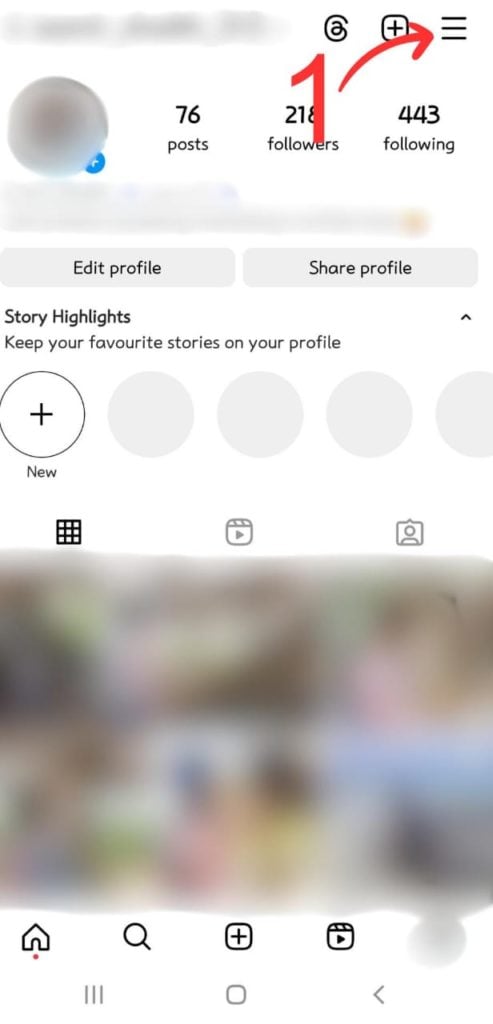Instagram app- Find Instagram account by phone number settings