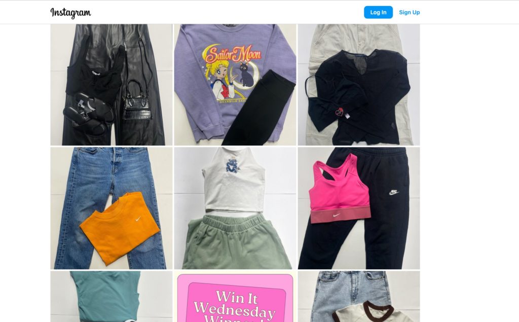sell fashion clothing on Instagram