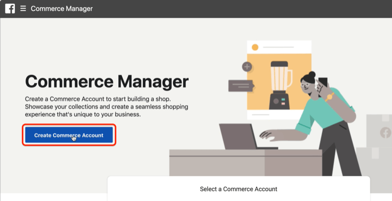 facebook commerce manager- set up a Facebook shop