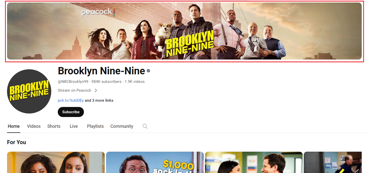 Brooklyn Nine-Nine YouTube banner