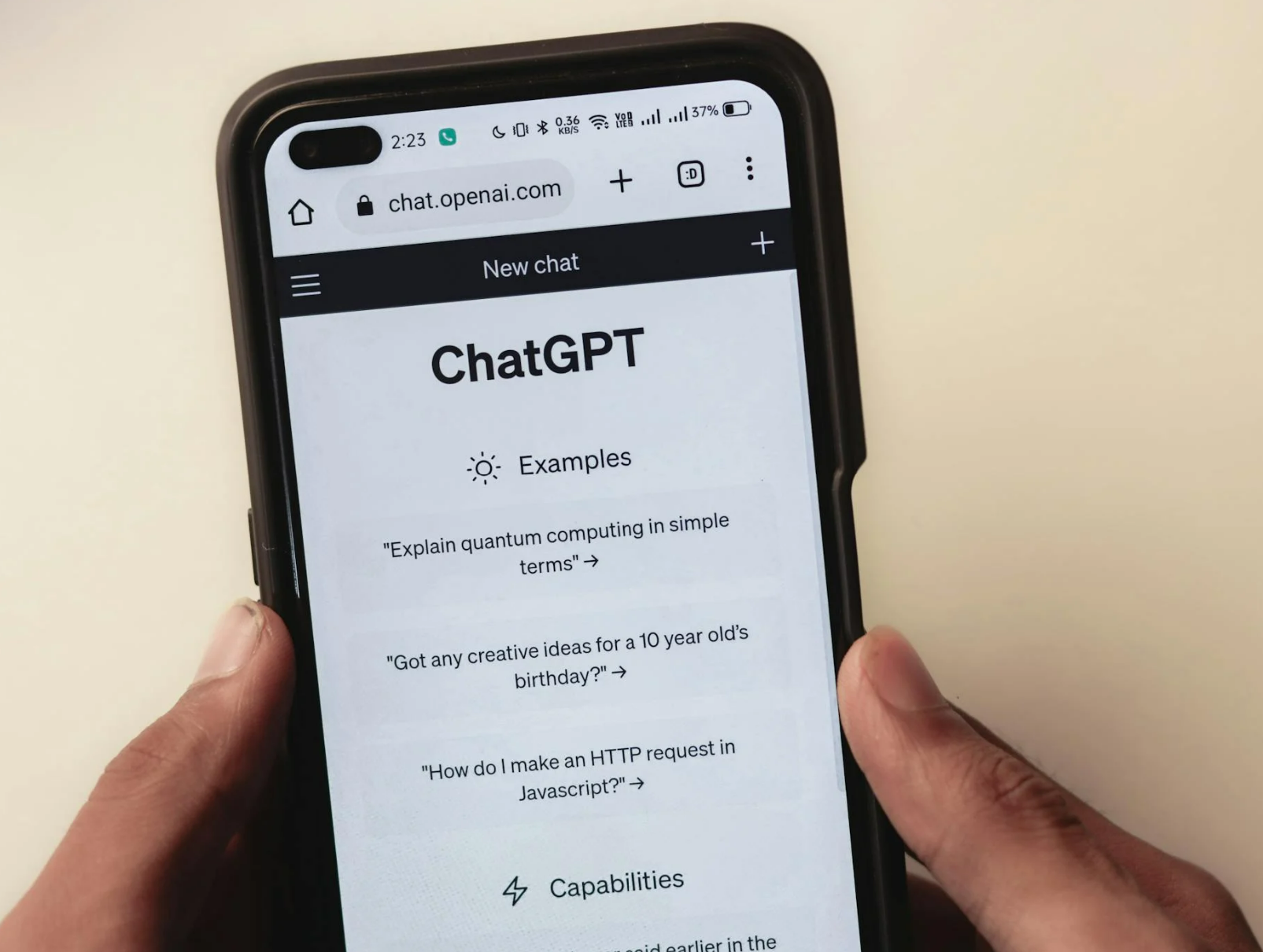 ChatGPT capabilities