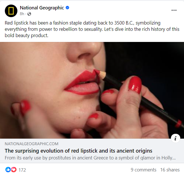 Facebook ad by National Geographic