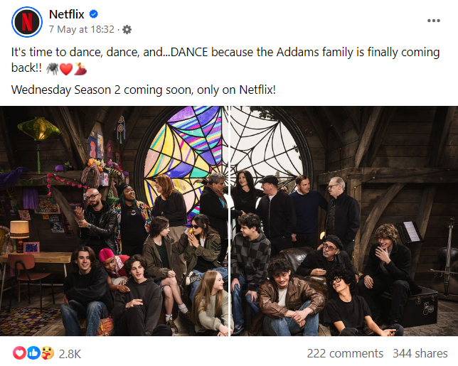Facebook ad by Netflix