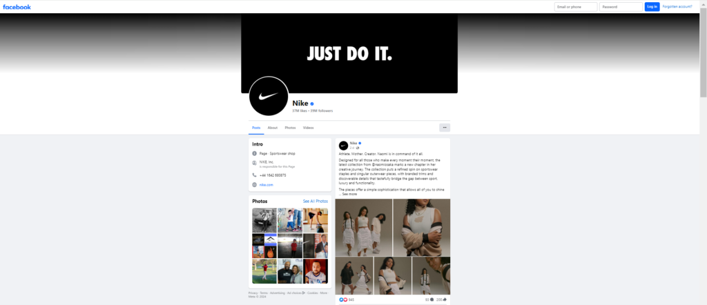 Digital ads by Nike