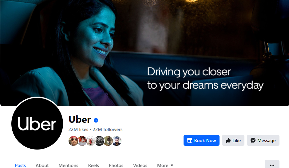 Uber's Facebook Banner