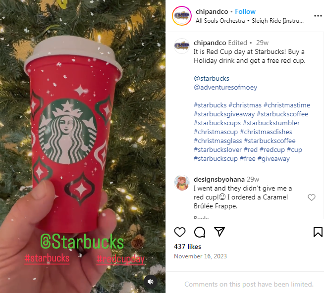 Instagram's #RedCupContest on Instagram