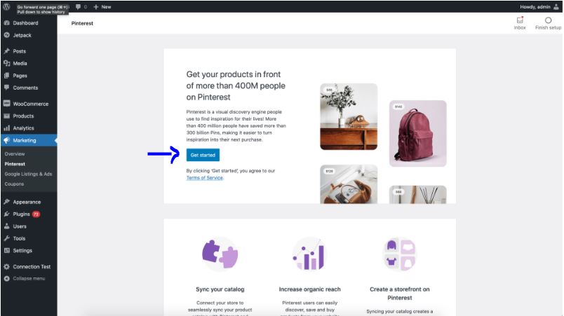 Install and activate the WooCommerce plugin