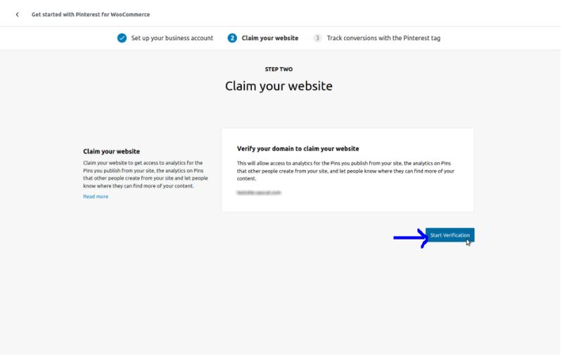 Claim your website to link it to Pinterest business account