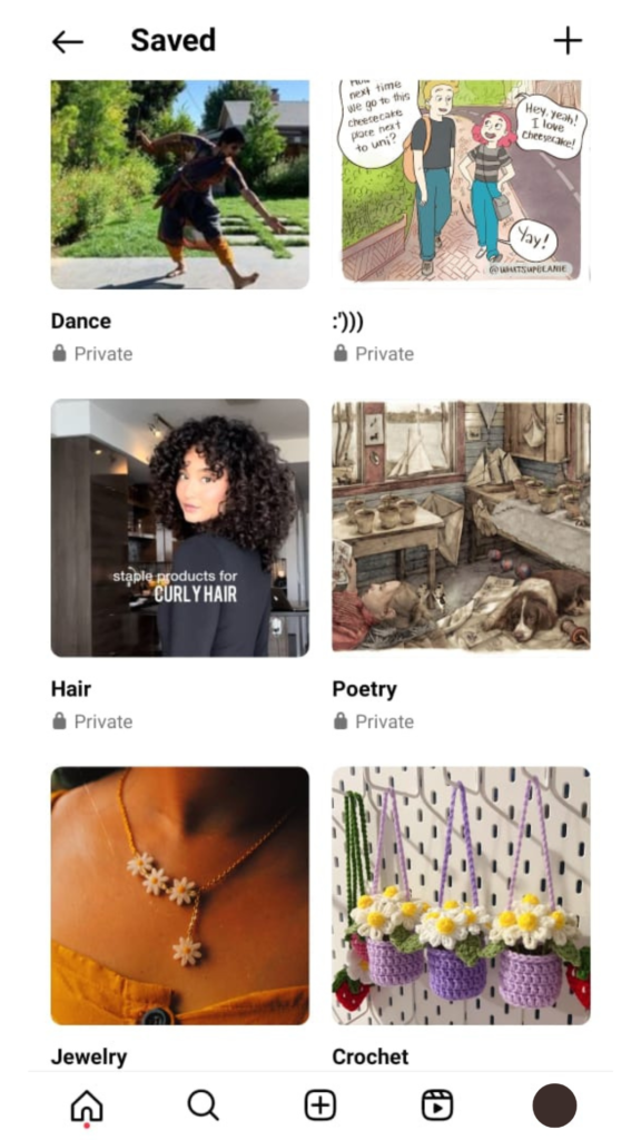 Instagram saved collections