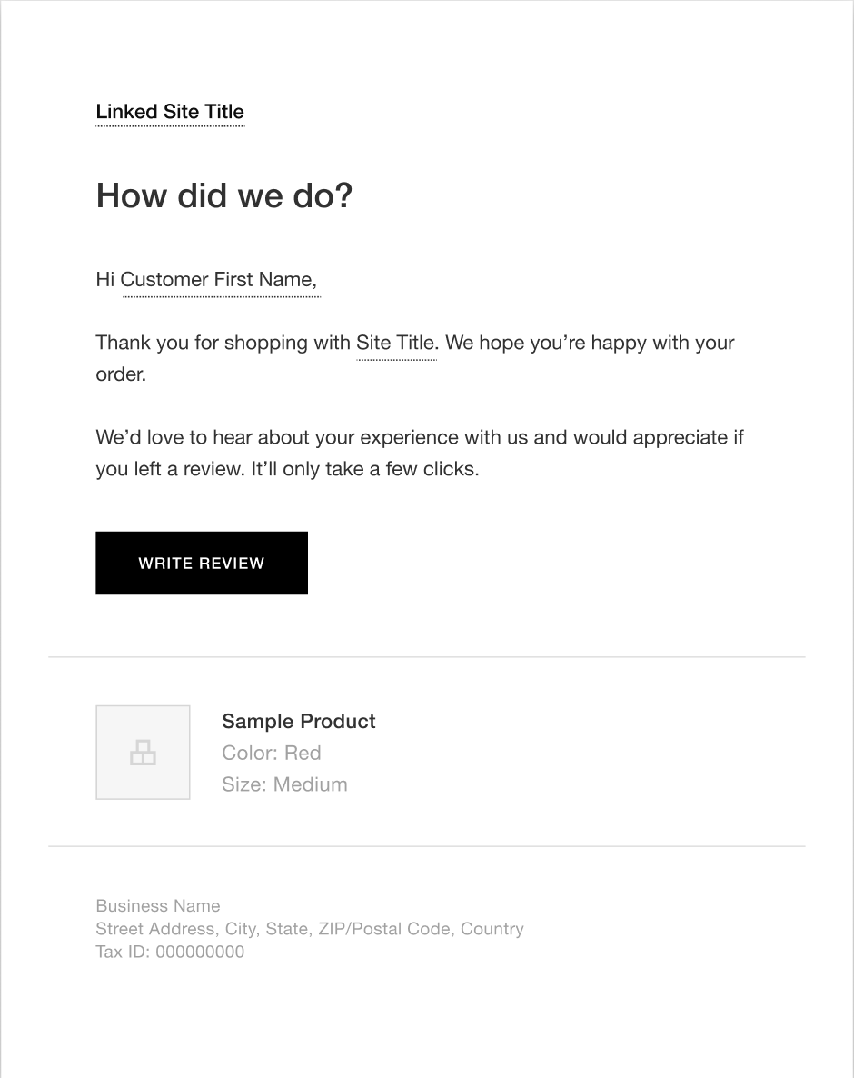 Enable Request Reviews on Squarespace 