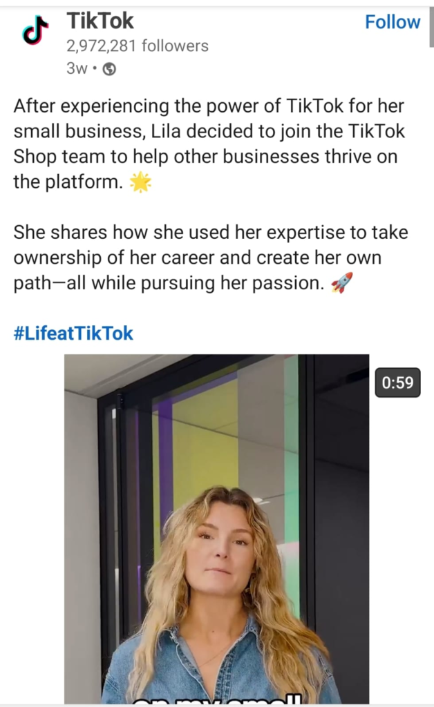 TikTok promotes its TikTok shop using influencer videos