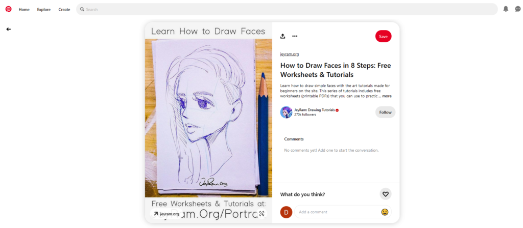 Screenshot of a tutorial on Pinterest