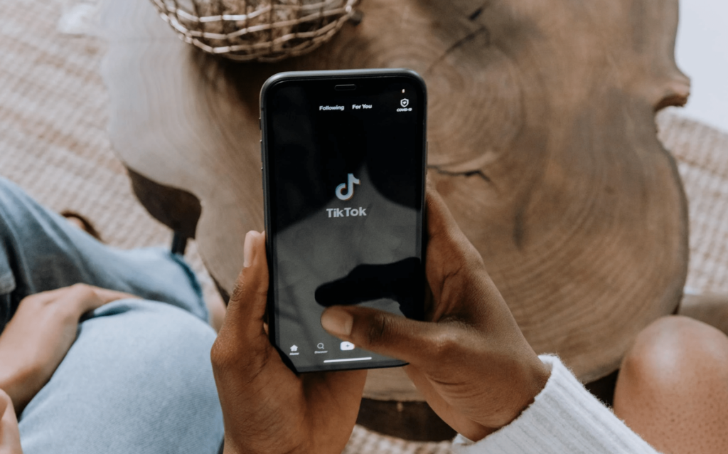 Tiktok icon on a smartphone