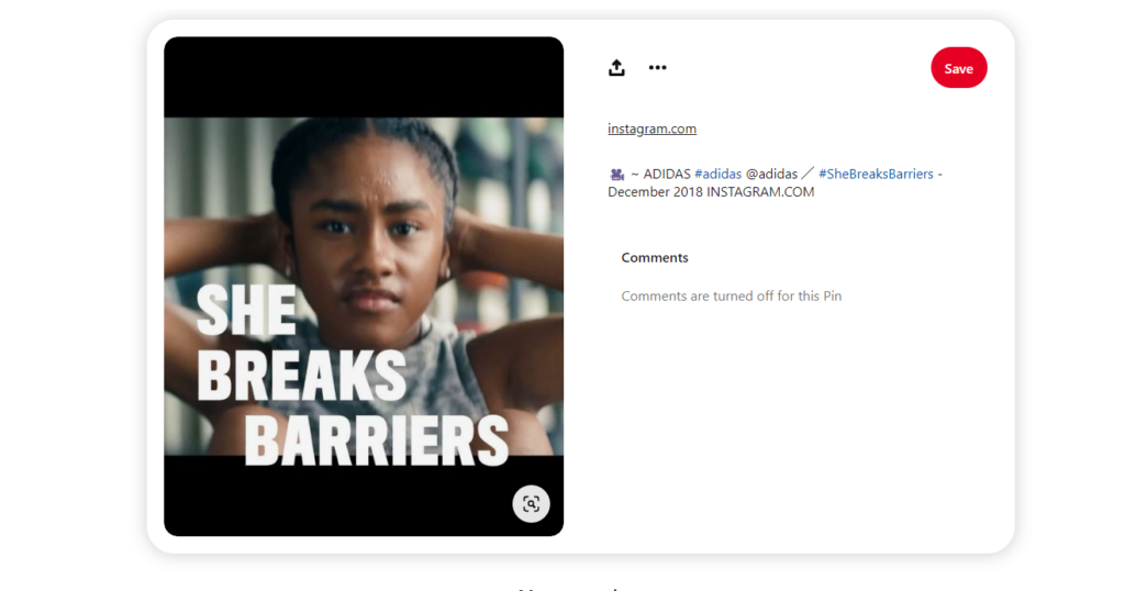 Adidas Women’s “She Breaks Barriers” Campaign