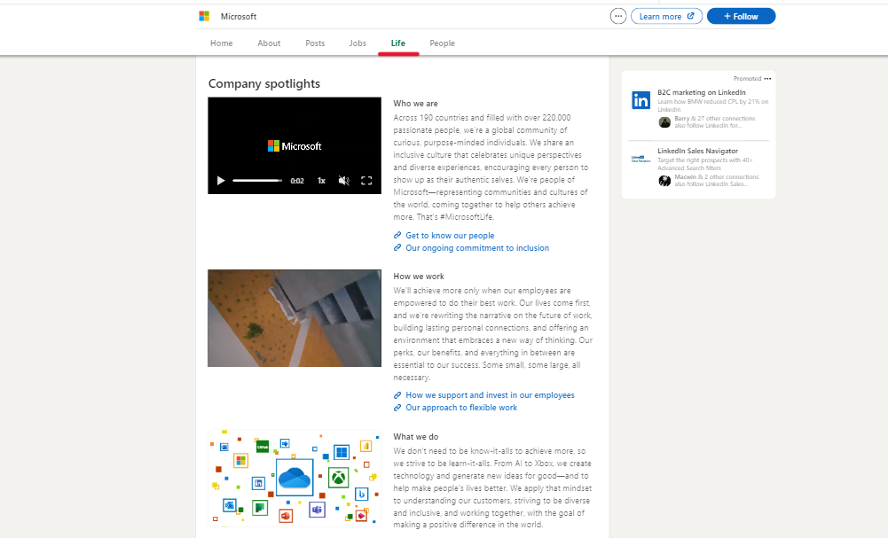 Google's Life Tab Custom Modules images on LinkedIn