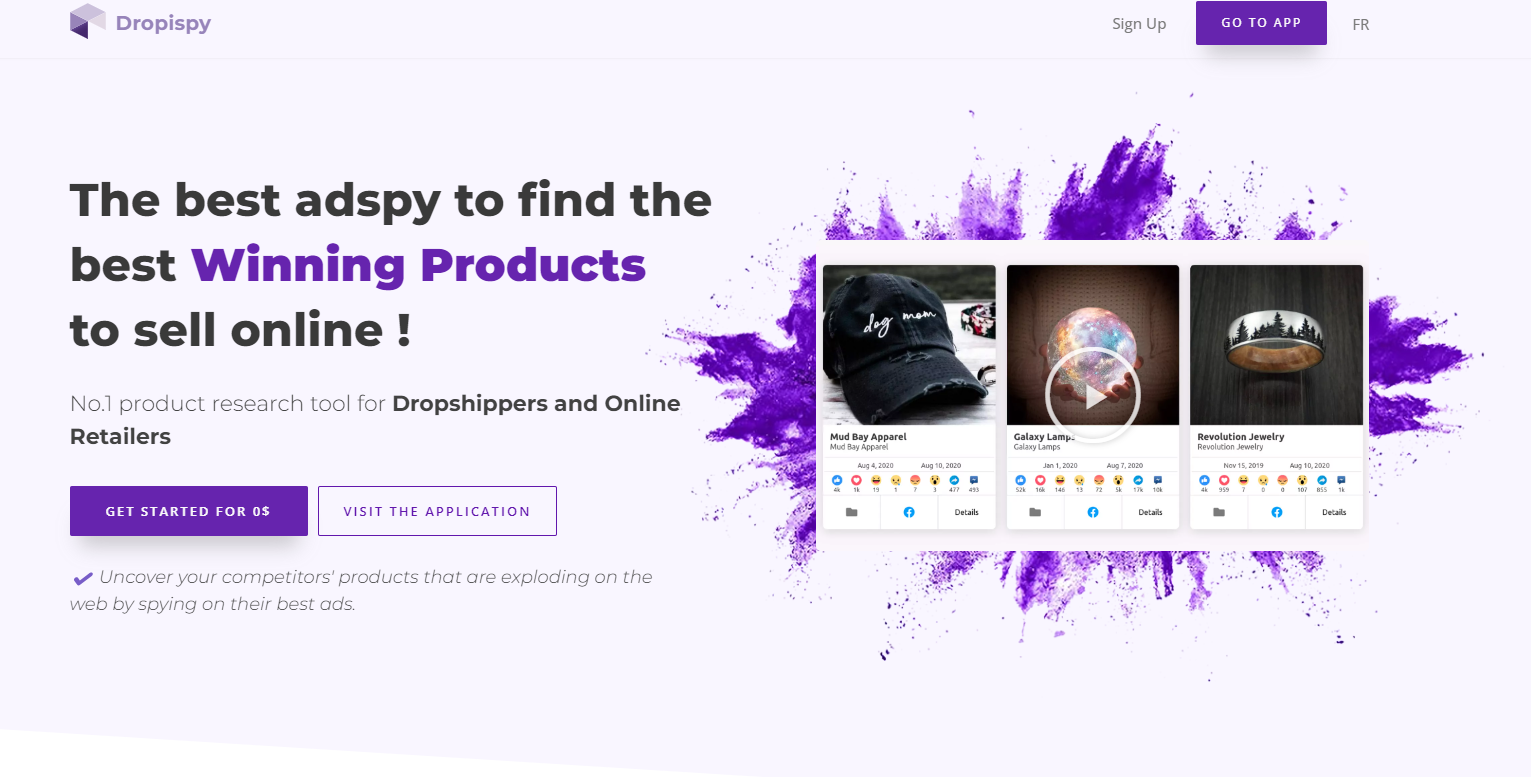 Dropispy home page