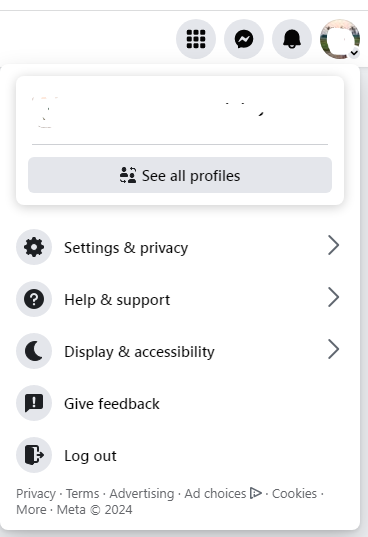 Facebook settings