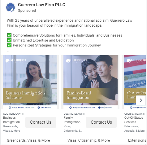 Guerrero Law Firm PLLC FB Ad