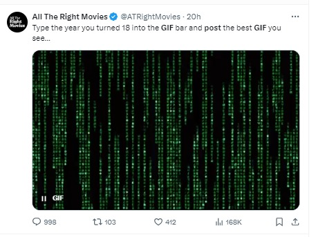 Promoted GIF tweet on X