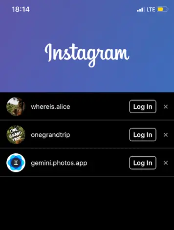 Select Instagram Account to Remove From the App