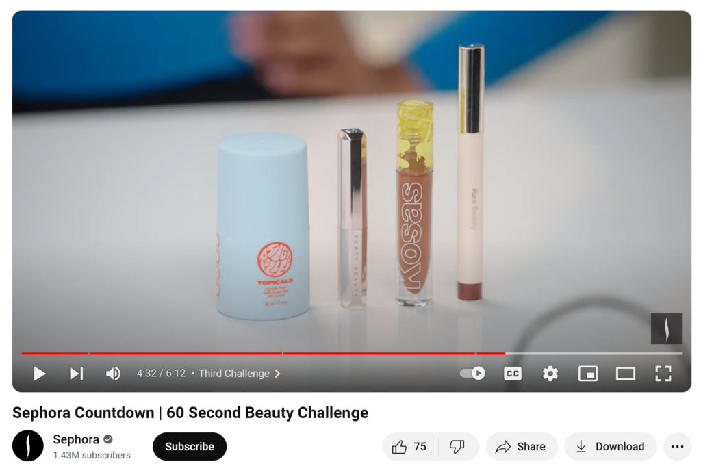 Sephora youtube video