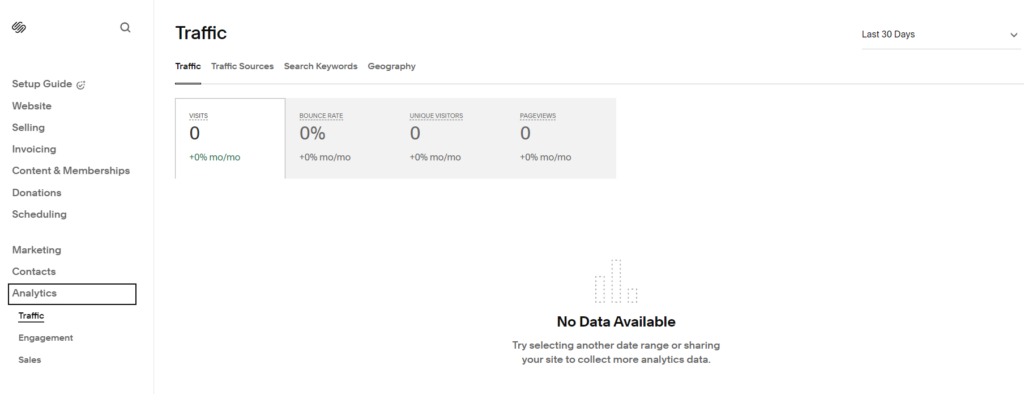 Squarespace Analytics