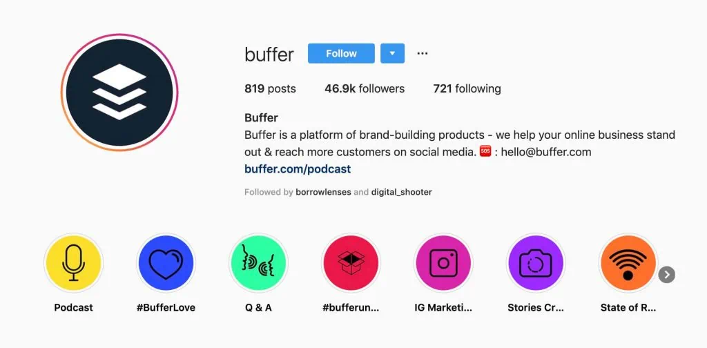 buffer instagram highlight cover icons