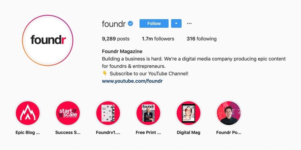 foundr instagram story highlight cover