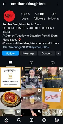 Smith + Daughters  Instagram Profile