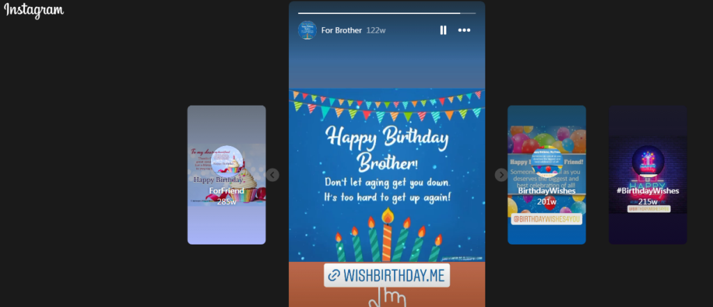 Happy Birthday Instagram Story Highlights