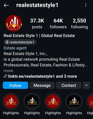 Real estate instagram highlights screenshot